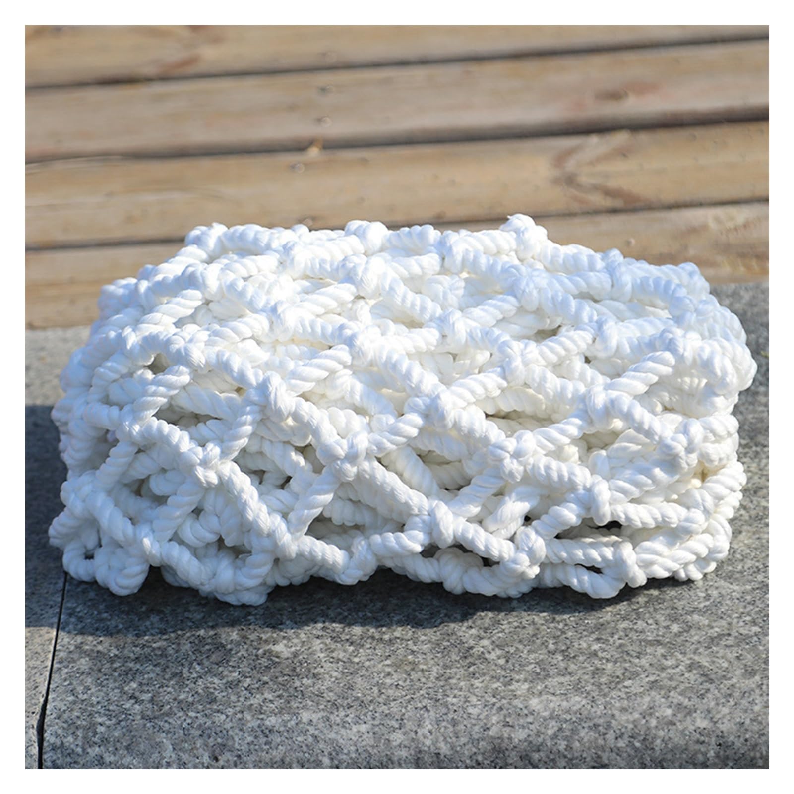 VagxTbs Stairway Balcony Fence Railing Door Safety Net Protection Net,white Polyester Mesh Rope Netting Boat Safety Lifeline Netting Cat Balcony Net(7X8m)