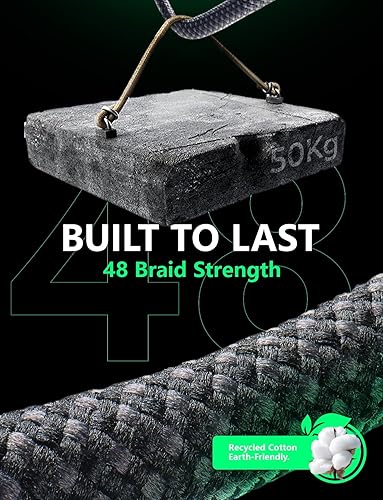 Miniatura 8 de LISEN Cable USB C a USB C de 240 W [2 paquetes/6.6 pies, 2 clips de cable] Cargador tipo C en ángulo recto de carga rápida para MacBook Pro/Air, HP,