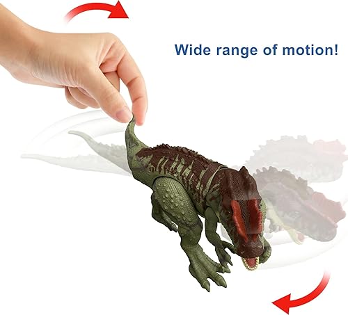 Miniatura 5 de Jurassic World Dominion Massive Action Yangchuanosaurus Figura de dinosaurio con movimiento de ataque regalo de juguete con juego físico y digital
