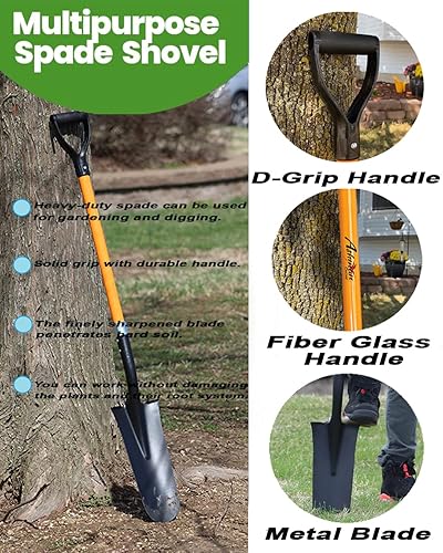 Vista 65 de Ashman - Pala de nieve de aluminio de 48 pulgadas con cabeza grande y mango duradero. (Pala de coop, 1 unidad).