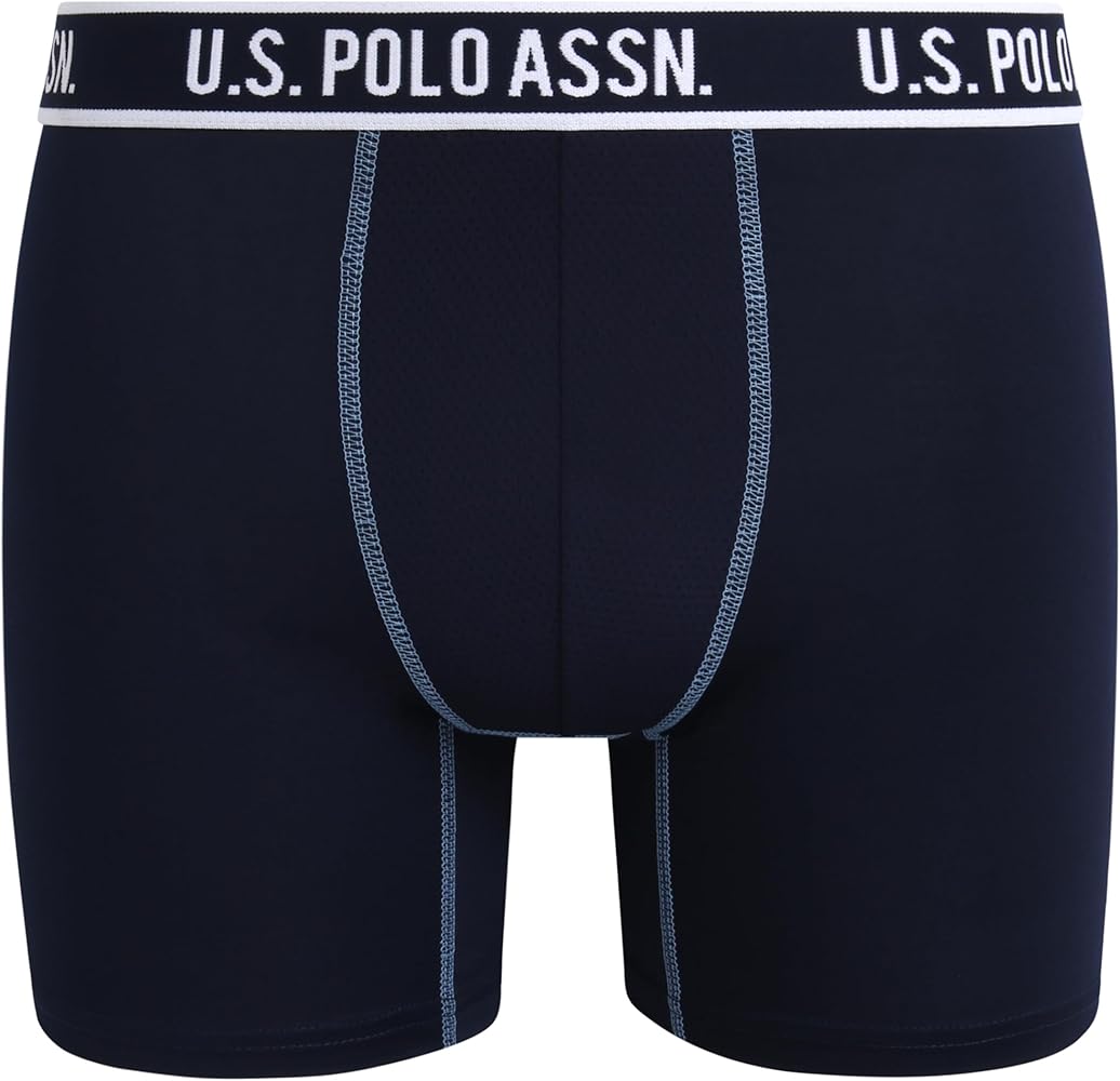 U.S. Polo Assn. Mens Boxer Briefs - 10 Pack 6'' Inseam Cotton