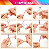 295 PCS Scoobies Strings Kit, Scoubidou Strings, Plastic Lacing Cord Gimp String Lanyard String Bracelets String Boondoggle Weaving Kit for Jewelry Making, Keychain Crafts, Lanyards and Bracelet - 6