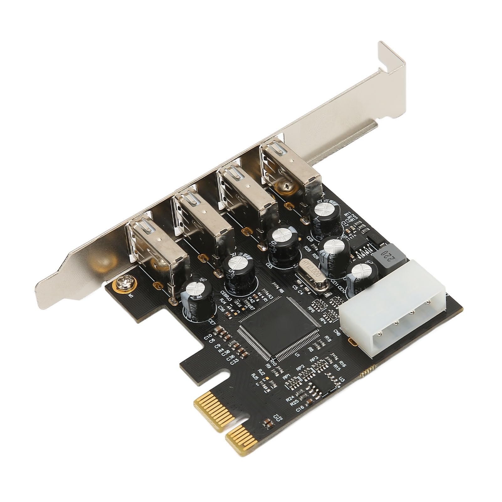 Karta Rozszerzeń PCIE na USB 2.0, 4 Porty PCI Express Wewnętrzny Kontroler Koncentratora USB 2.0, Karta Adaptera PCI Express Extender dla Komputerów Stacjonarnych dla 10/8/7, Linux, OS X