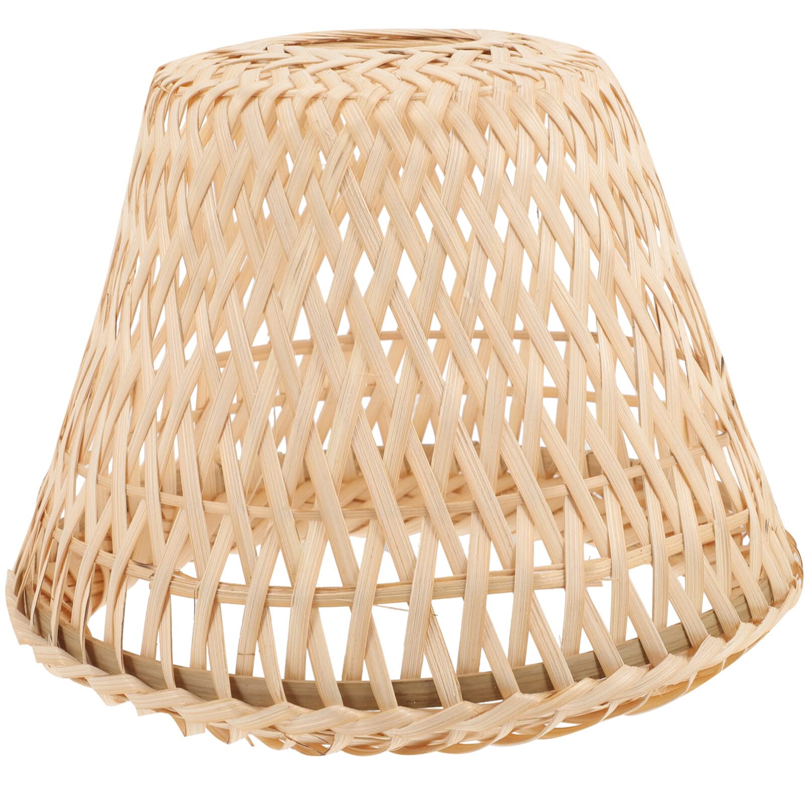 Uonlytech Barrel Lamp Shades Mini Wicker Lamp Shade Bamboo Woven Chandelier Lampshade Rattan Pendant Light for Ceiling Pendant Lamp Floor Lamp Beige Rattan Lamp Shade