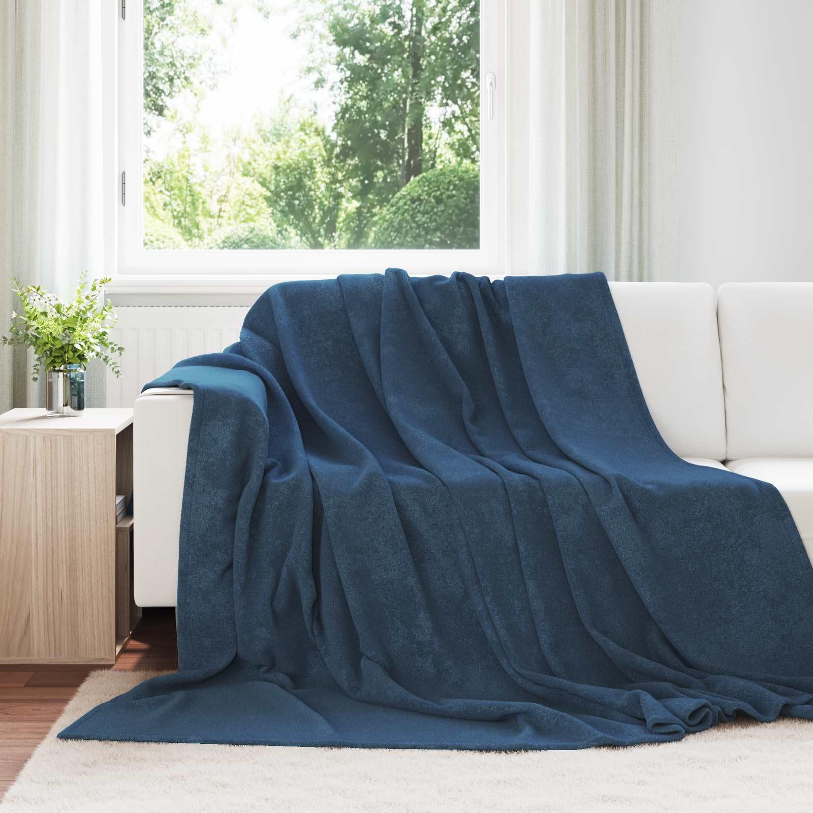 Générique Coperte da gettare, 6 pezzi, blu navy, 220 x 240 cm, in pile