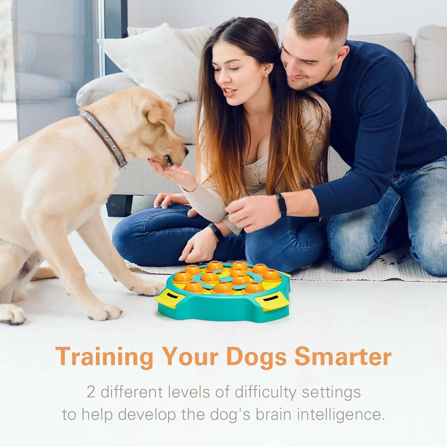 ONE PIX Dog Puzzle Toys, Level 2 in 1 Interactive Dog Toys Treat Puzzle Food Games Slow Feeder Advanced for Large/Medium/Small Dogs Gift