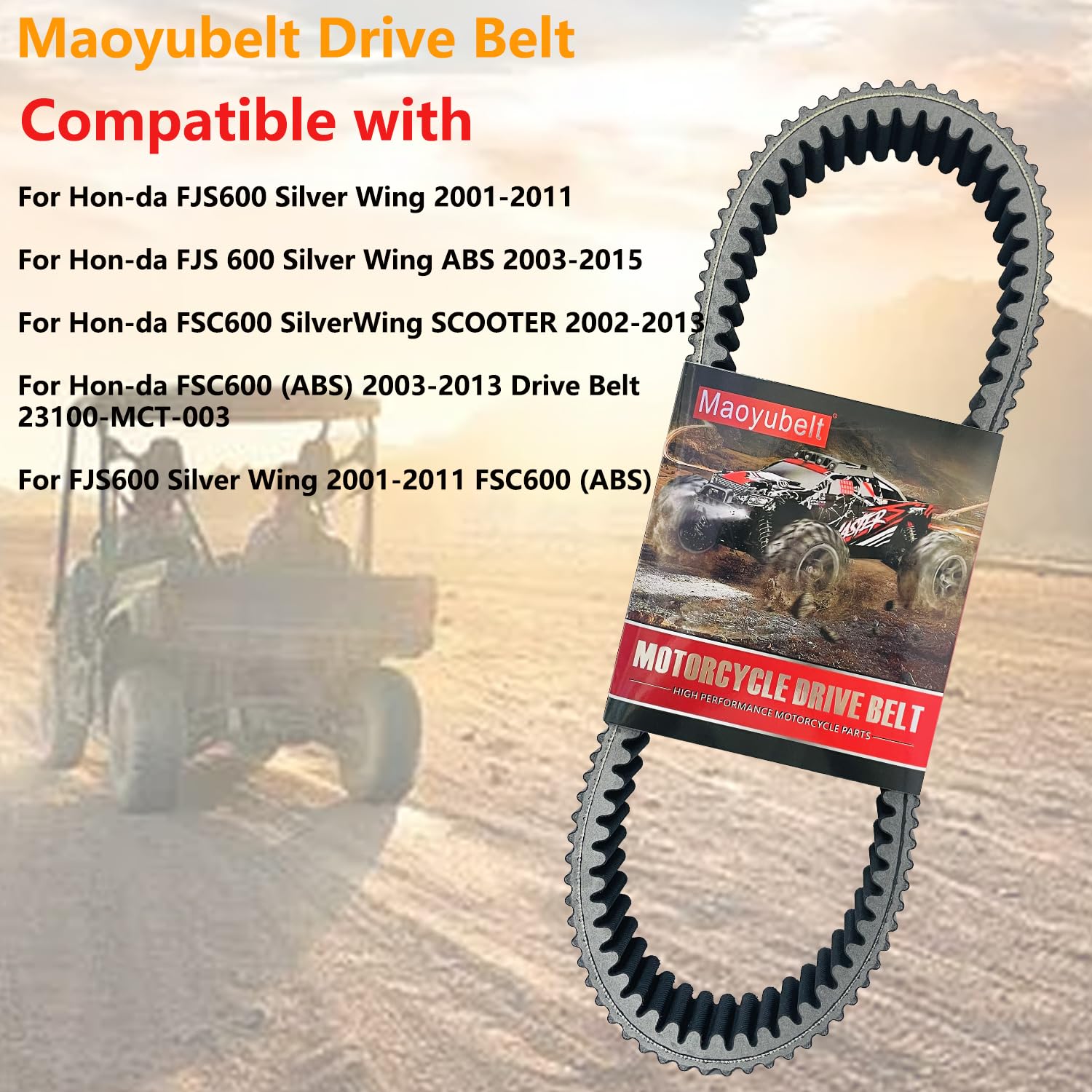 Cinghia di trasmissione 23100-MCT-003 per Hon-da FJS600 Silver Wing 2001-2011, FJS 600 Silver Wing ABS 2003-2015, FSC600 SilverWing Scooter 2002-2013, FSC600 (ABS) 2003-2013 23100 MCT-003