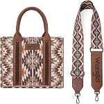 Montana West X Wrangler Tote Bag for Women Boho Aztec Shoulder Purse Top Handle Stachel Handbag