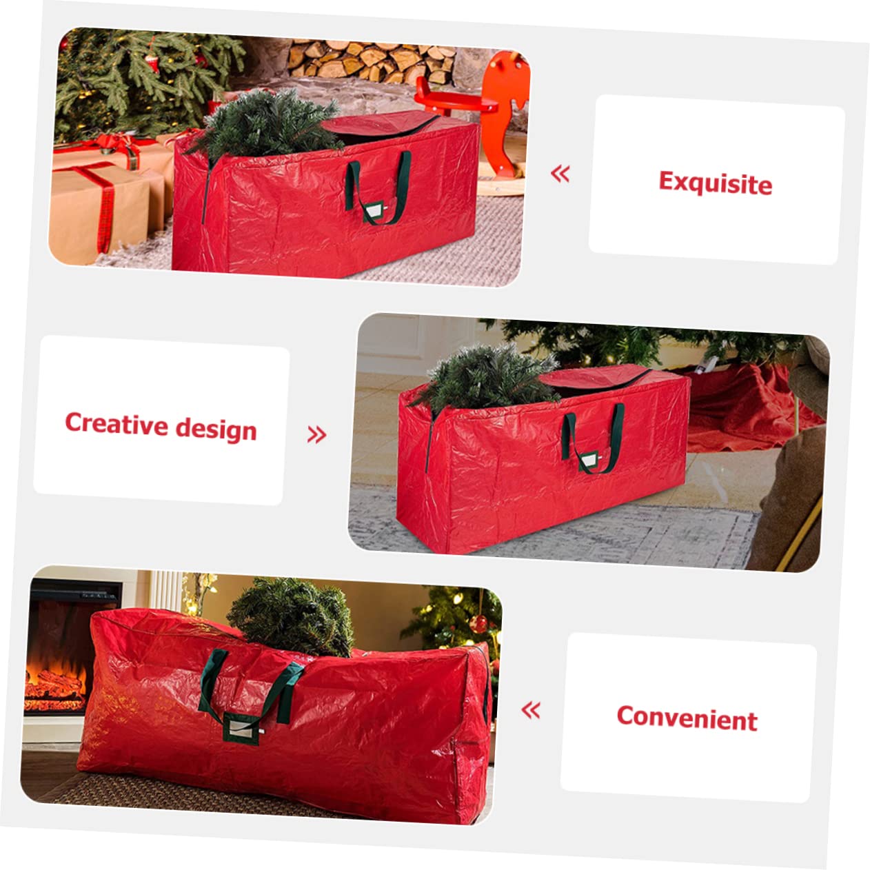 TOPBATHY Sacca Porta Albero di Natale Contenitore Organizer per Albero con Zip e Manici per Riporre e Altri Oggetti