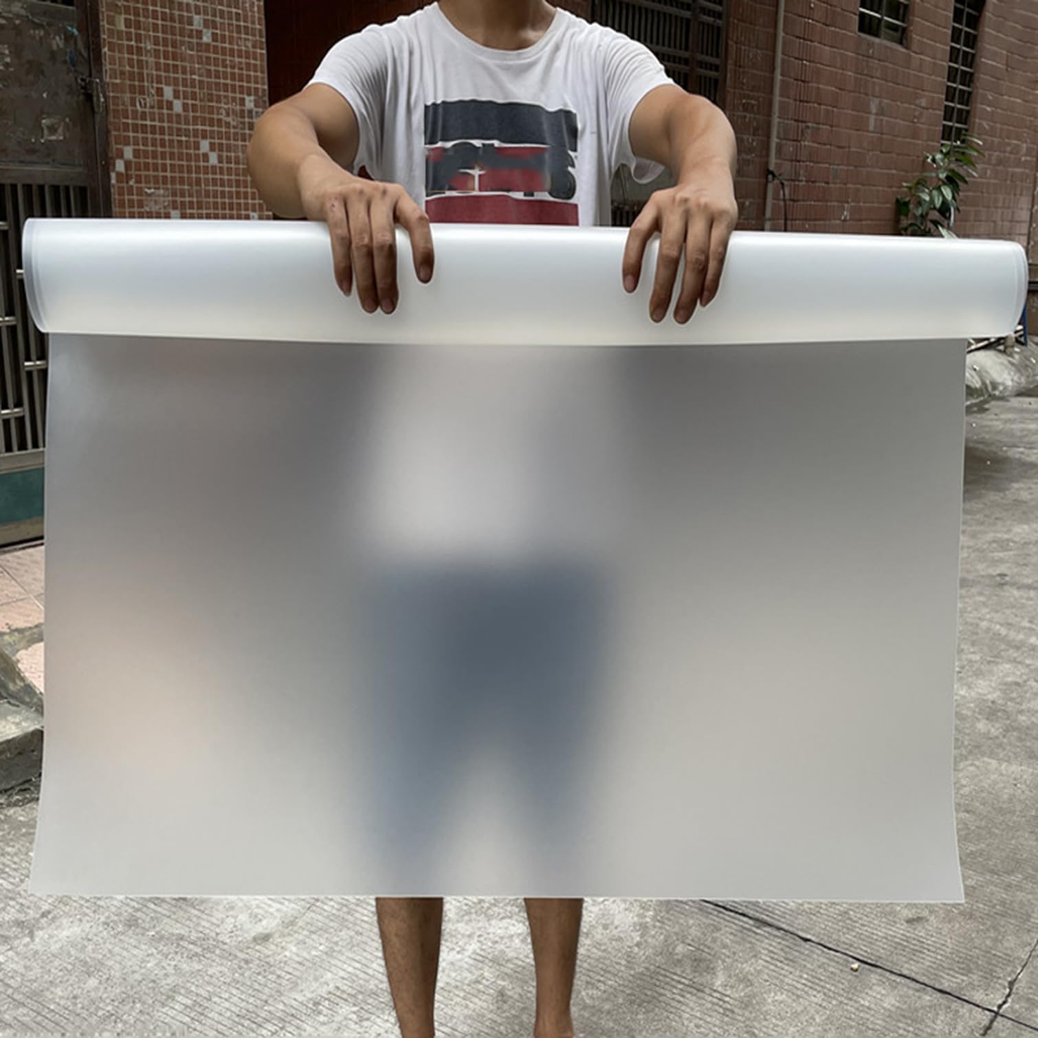 Balcony Privacy Screens, Anti-Peeping Frosted Acrylic Cover, Weatherproof Outdoor Shelter for Window, Patio Fence Awning, Custom Size