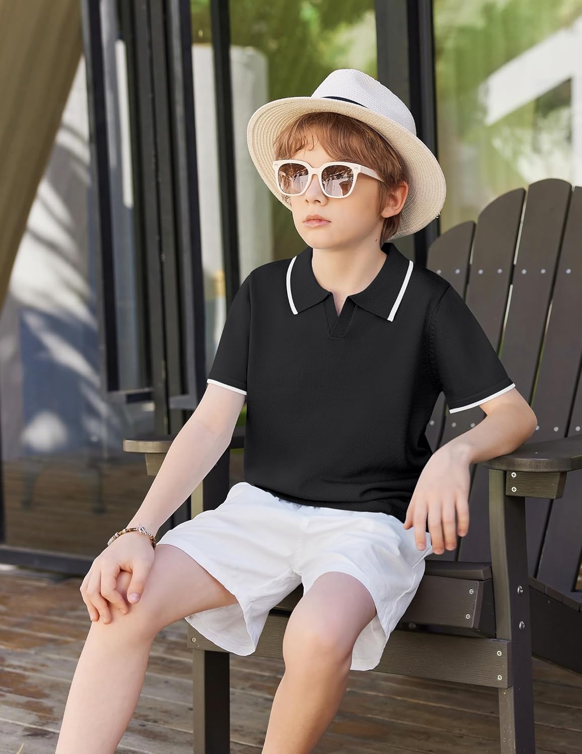 Arshiner Boys Polo Shirts Short Sleeve Vintage Knit Golf Shirts School Uniform Shirt Kids Casual Tee Tops for 4-14 Years - Image 5