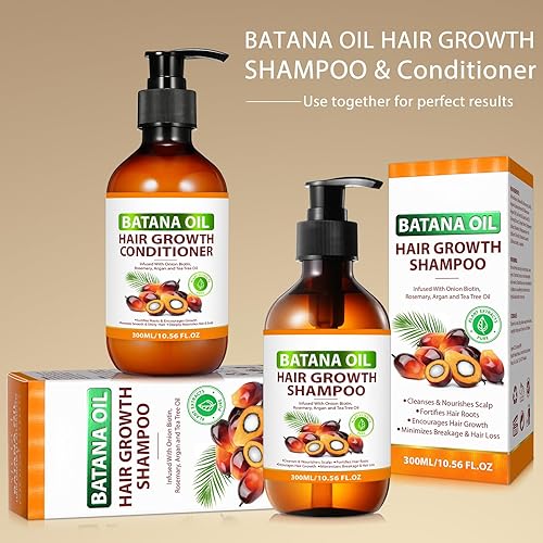 Miniatura 9 de Juego de champú y acondicionador de aceite de Batana, aceite de batana con champú y acondicionador de cebolla para hombres y mujeres, cuidado diario