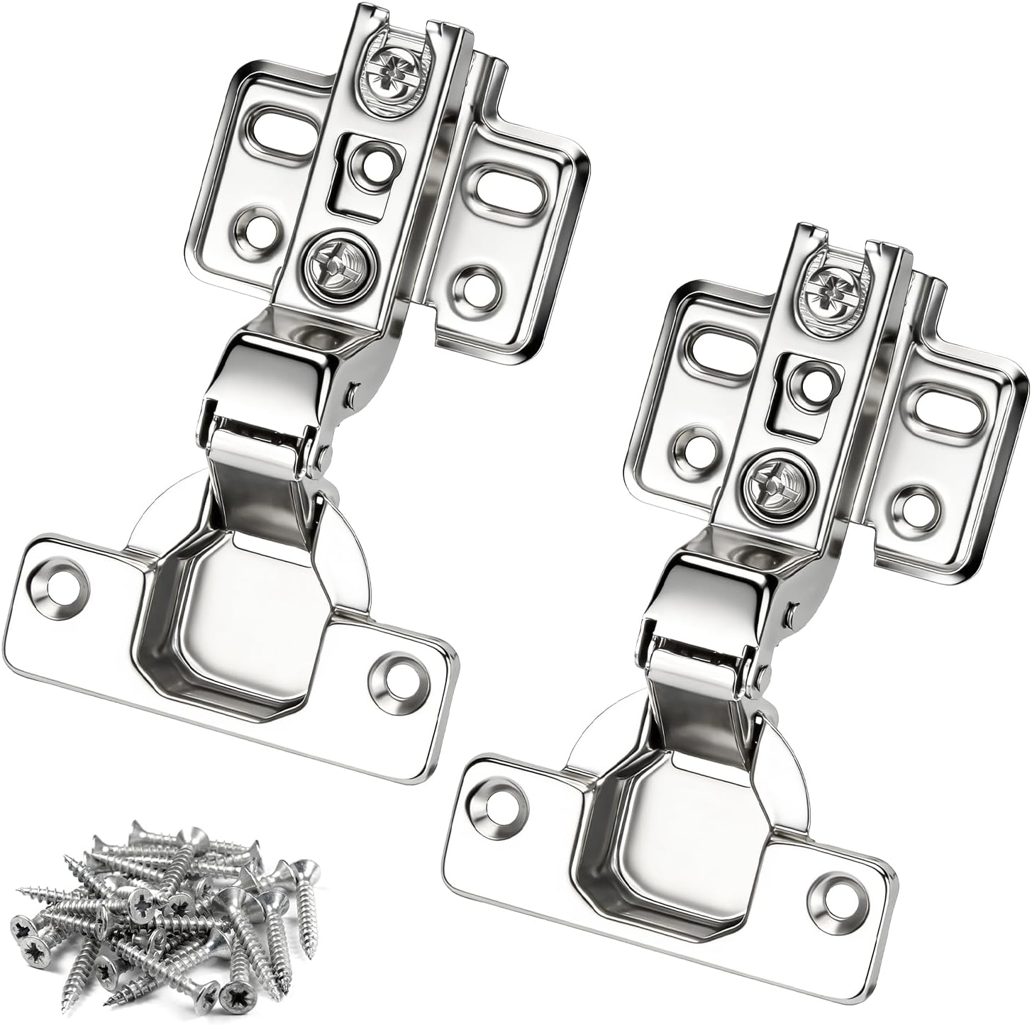 2 Pack 1-3/8''(35mm) Insert Cabinet Hinge Soft Close 90-110 Degree Kitchen Door Hinge Concealed Kitchen Cupboard Hinges Cupboard Door Hinges with Screws