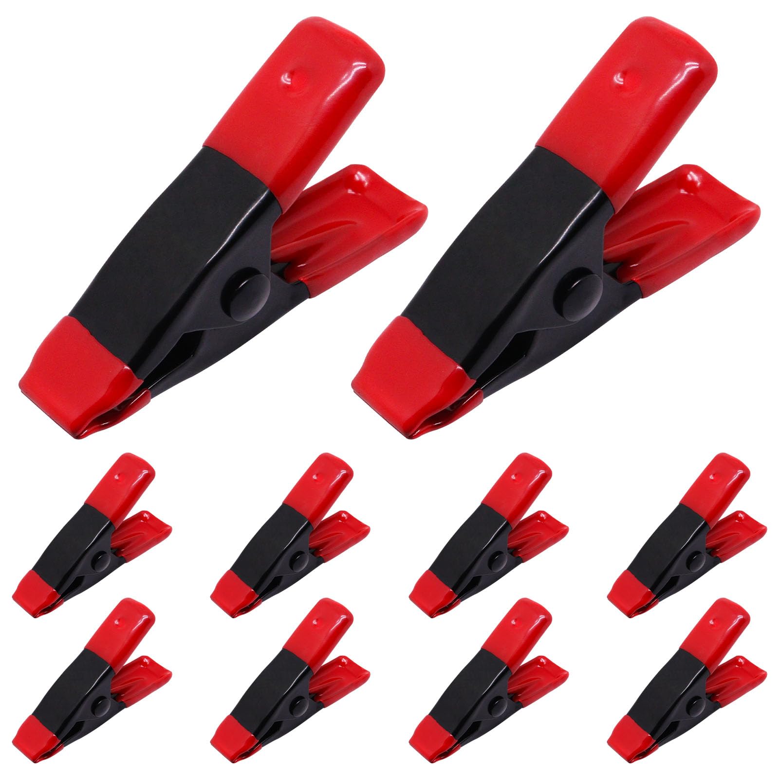 GDFYMI 10Pcs Small Clamps Metal Spring Clamps Small Spring Clamps for Crafts Balloon Archfor 2 Inch Red