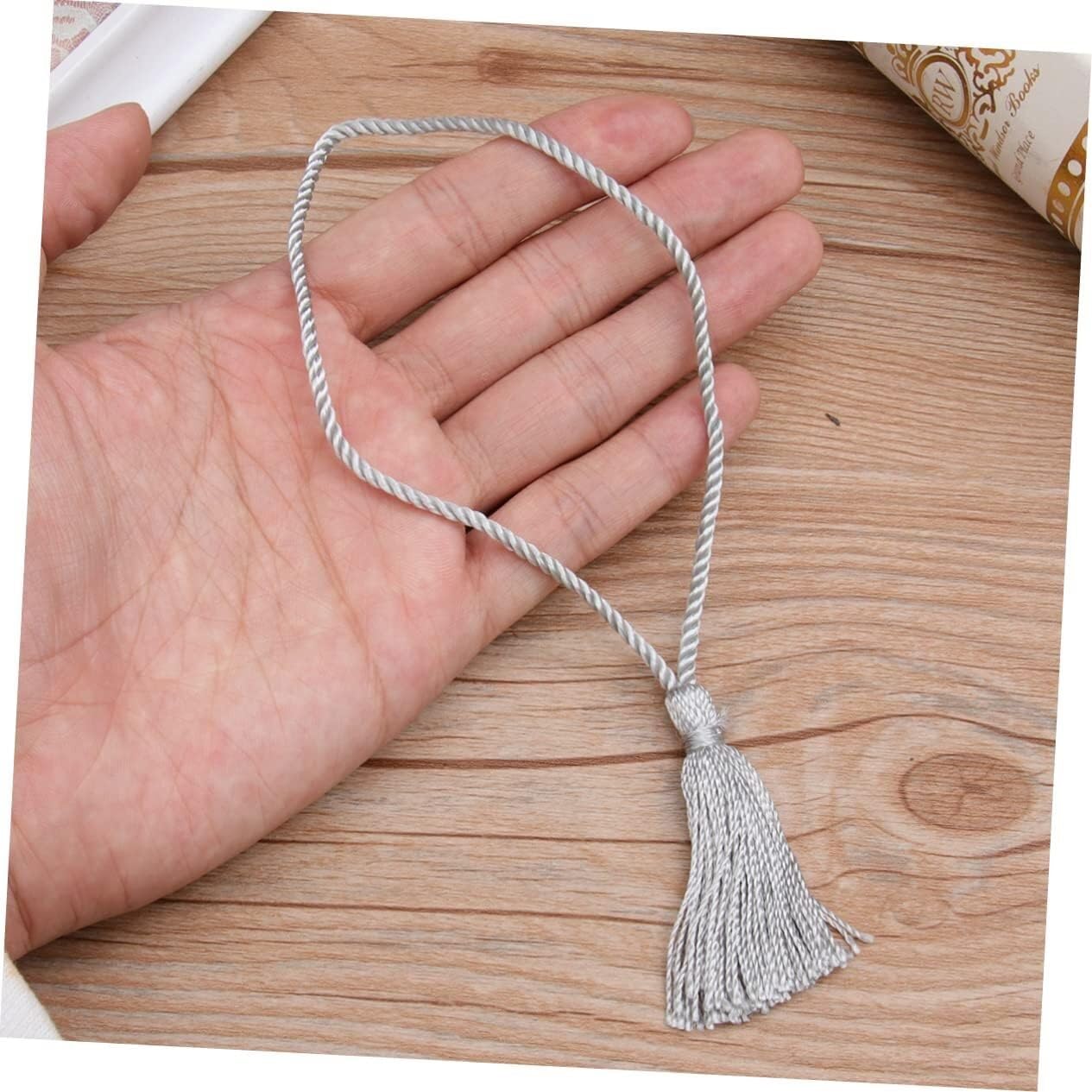 Lot de 20 pompons pour rideaux avec attache pour vue arrière de voiture, rideau suspendu avec cadre de rideau (gris x 2 pièces 17 x 1,5 cm x 2 pièces) (gris x 2 pièces 17 x 1,5 cm x 2 pièces)