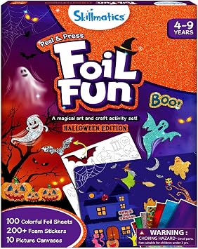 Skillmatics Foil Fun Halloween Craft, Foil Art Activity, Gift for Kids