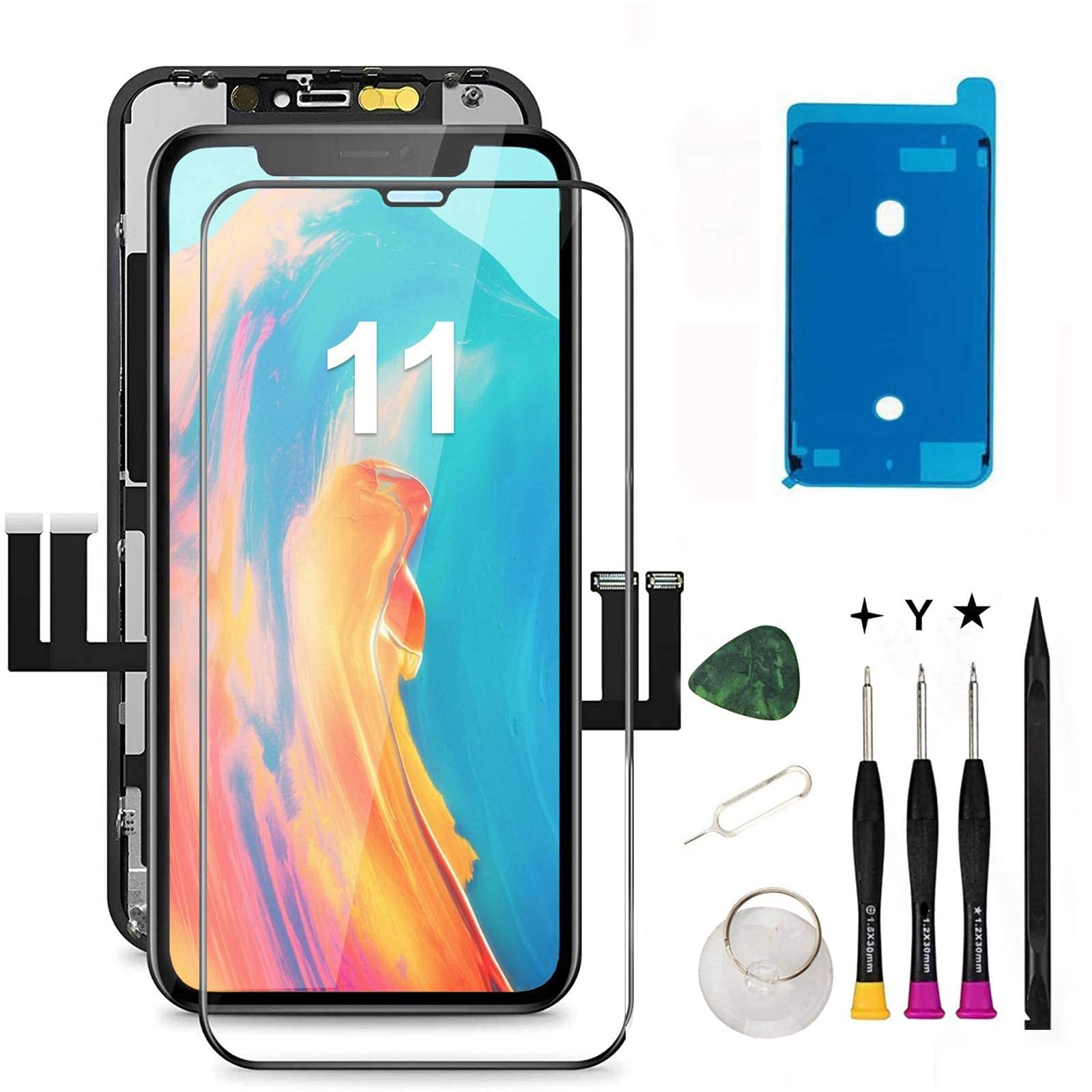 Schermo LCD IPhone 11 PRO 5.8'' Ricambio - Touchscreen 3D Touch Completo Con Frame, Kit Riparazione - Foto 11