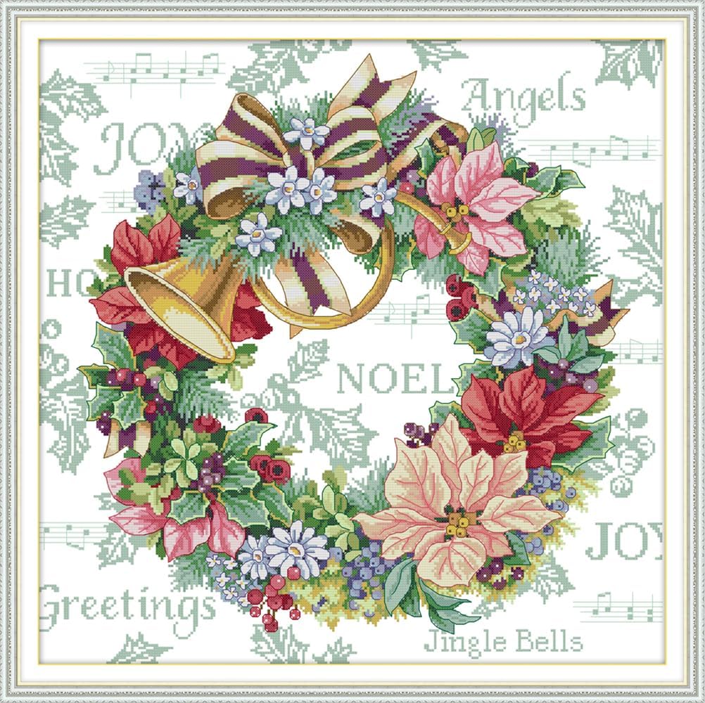 Funcrostitch Counted Cross Stitch Kits for Beginners,14ct Unprinted Pattern Embroidery Kit Dmc Cotton Threads Needleworks for Adults-Old World Map 13.8"×16.5"
