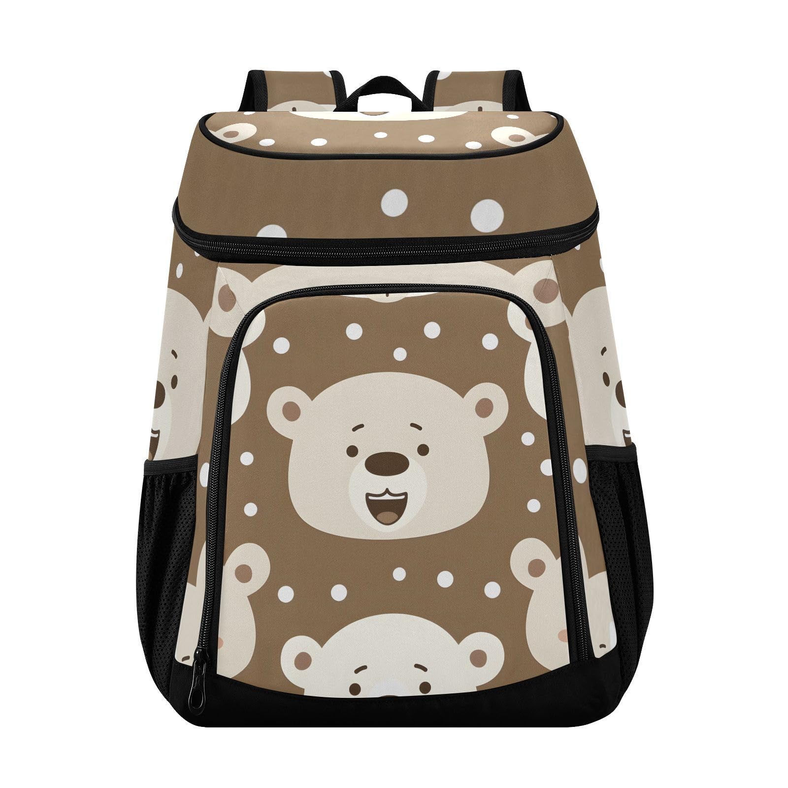 Polar Bear Childish Forest Animal Cooler Backpack Cooler Insulated Leak Proof Lunch Backpack 36 Cans Waterproof Soft for Men Women Picnic Hiking Camping Beach