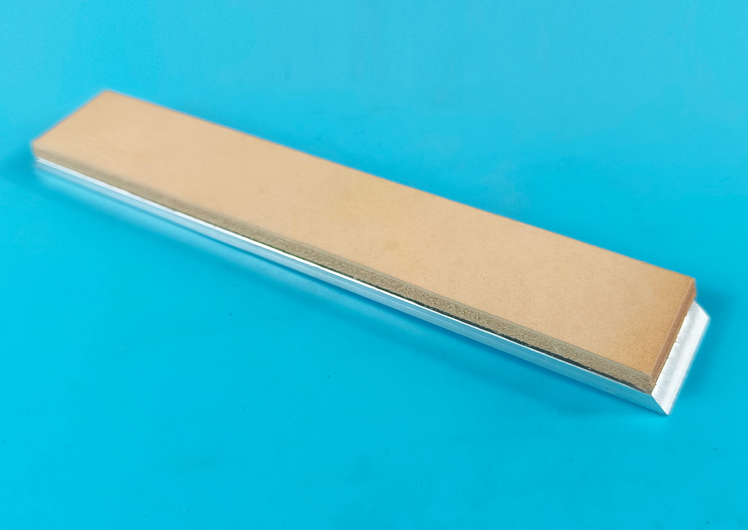 4mm Cowhide Leather Strop Sharpening Stone, Rectangular Shape, 6" x 1" with Aluminum Mounting for Edge Pro Apex Knife Sharpener