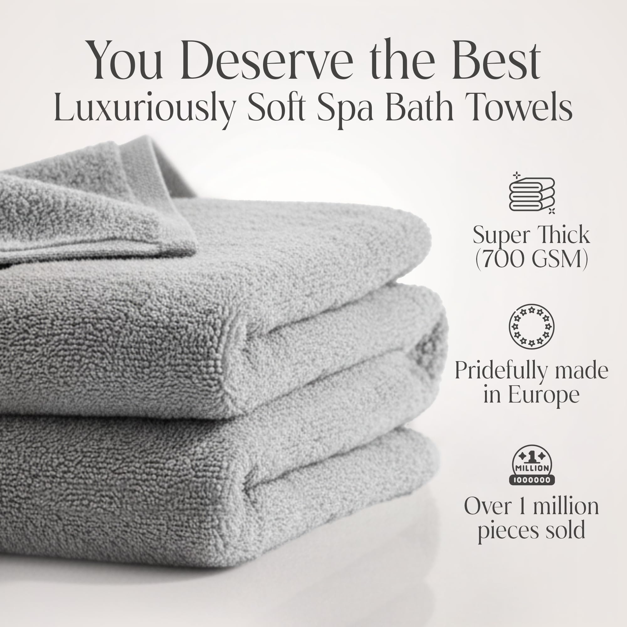 Delilah Home - Colección de Toallas de baño de Lujo, Juego de Toallas turcas 100% algodón para baño, Toalla de SPA orgánica ultrasuave y Absorbente (2 Piezas Cada una de 30 x 54 Pulgadas), Paquete de