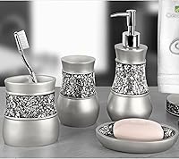 Vista 6 de Creative Scents juego de accesorios de lujo para baño, 4 piezas