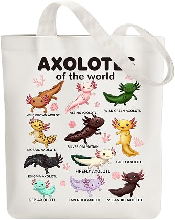 ANATTASOUL Canvas Tote Bag Cute Reusable Cotton Bag for Women, Durable and Foldable Cloth Shoulder Bags with Zipper Pockets for Shopping, Vacation, Work, Gym