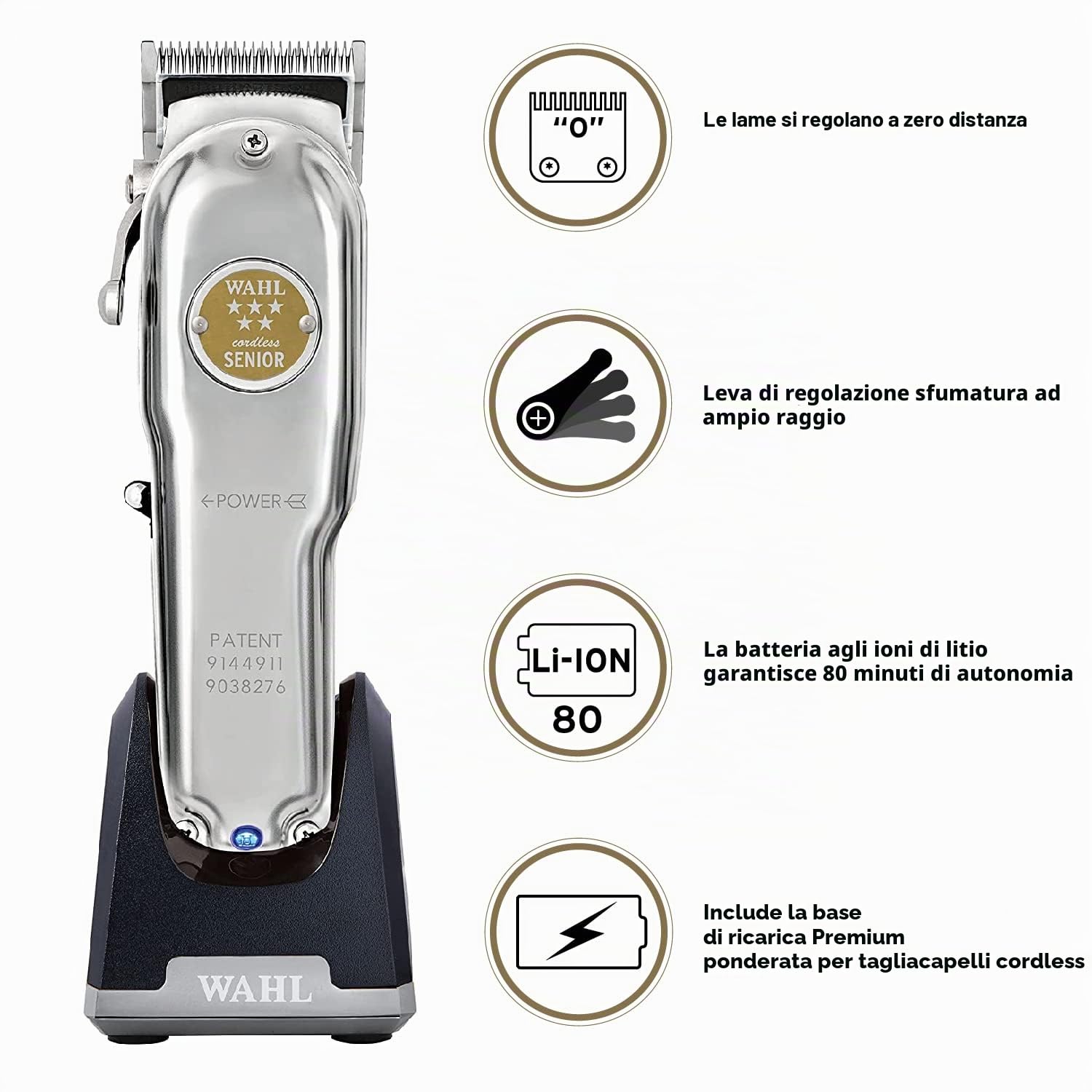 WAHL Professional – Senior Professional Cordless Clipper Metal Edition