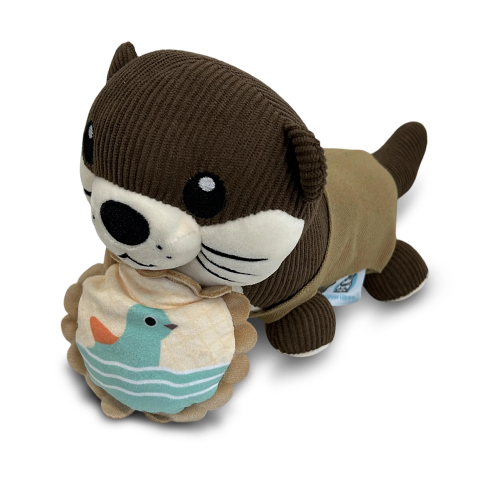Niedliches Otter-Hundespielzeug, entzückendes und langlebiges Plüsch-Kauspielzeug mit Glockenklang, robustes Stofftierspielzeug für mittelgroße und große Hunde zum Kuscheln und Spielen