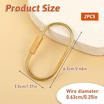 2 PCS Silver Keychain for Bag Charms, Screw Lock Oval Silver Key Ring