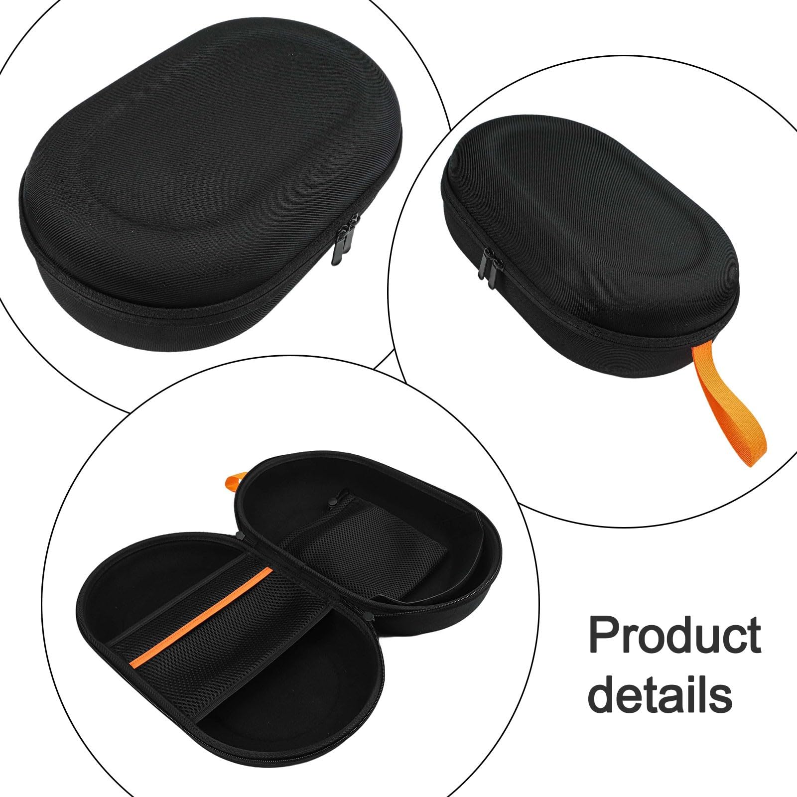 Custodia rigida in EVA per cuffie e controller Meta 3S VR, borsa da viaggio portatile con organizer, grigio, 35 x 19 x 11 cm