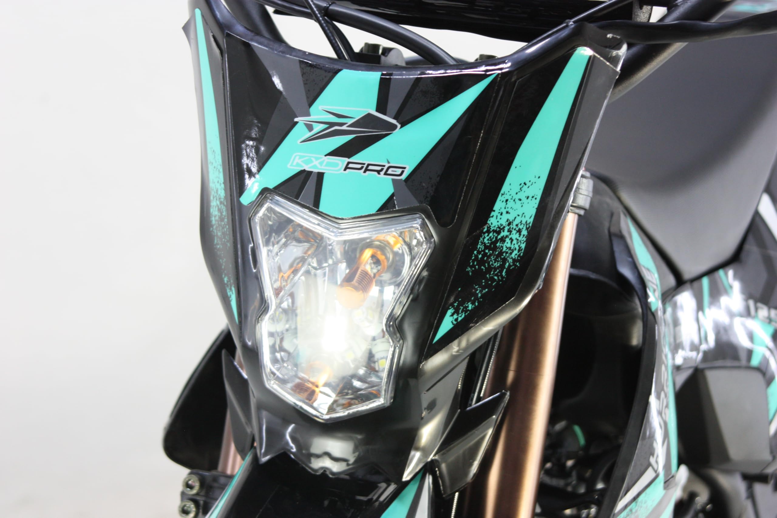 KXD 607-609-612 17/14" 125ccm /140cc Dirt Bike Dirtbike CrossBike Enduro pocket Pitbike Motocross Motorrad Vollcross enduro Scheinwerfer (Grün, KXD 609 125ccm 17/14" 4T K&E-Starter Hurrican)
