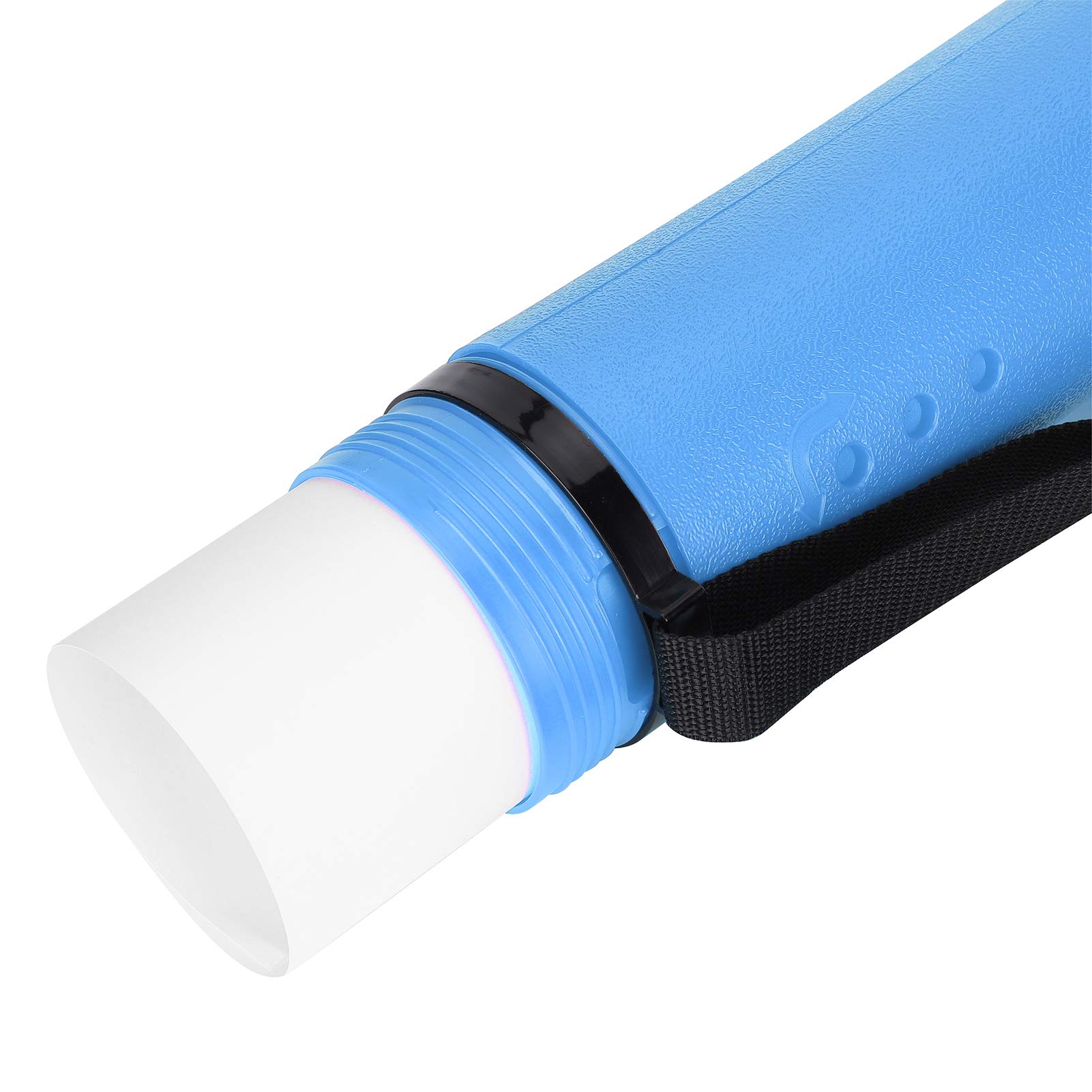 Tubo de almacenamiento de dibujo para redacción de carteles Transporte documentos, planos, dibujos y arte | Estuches de almacenamiento redondos, duraderos, portátiles, negros, con tapas (Blu)