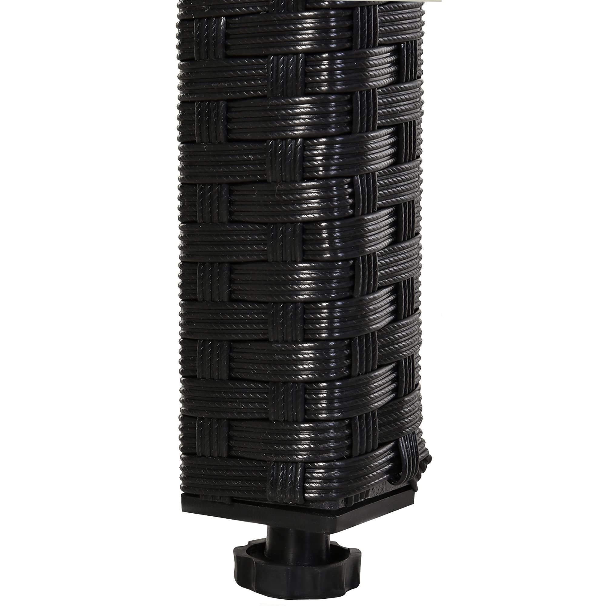 Outsunny Polyrattan Sitzgruppe Essgruppe Gartenset Garnitur 11 tlg. mit Kissen Schwarz