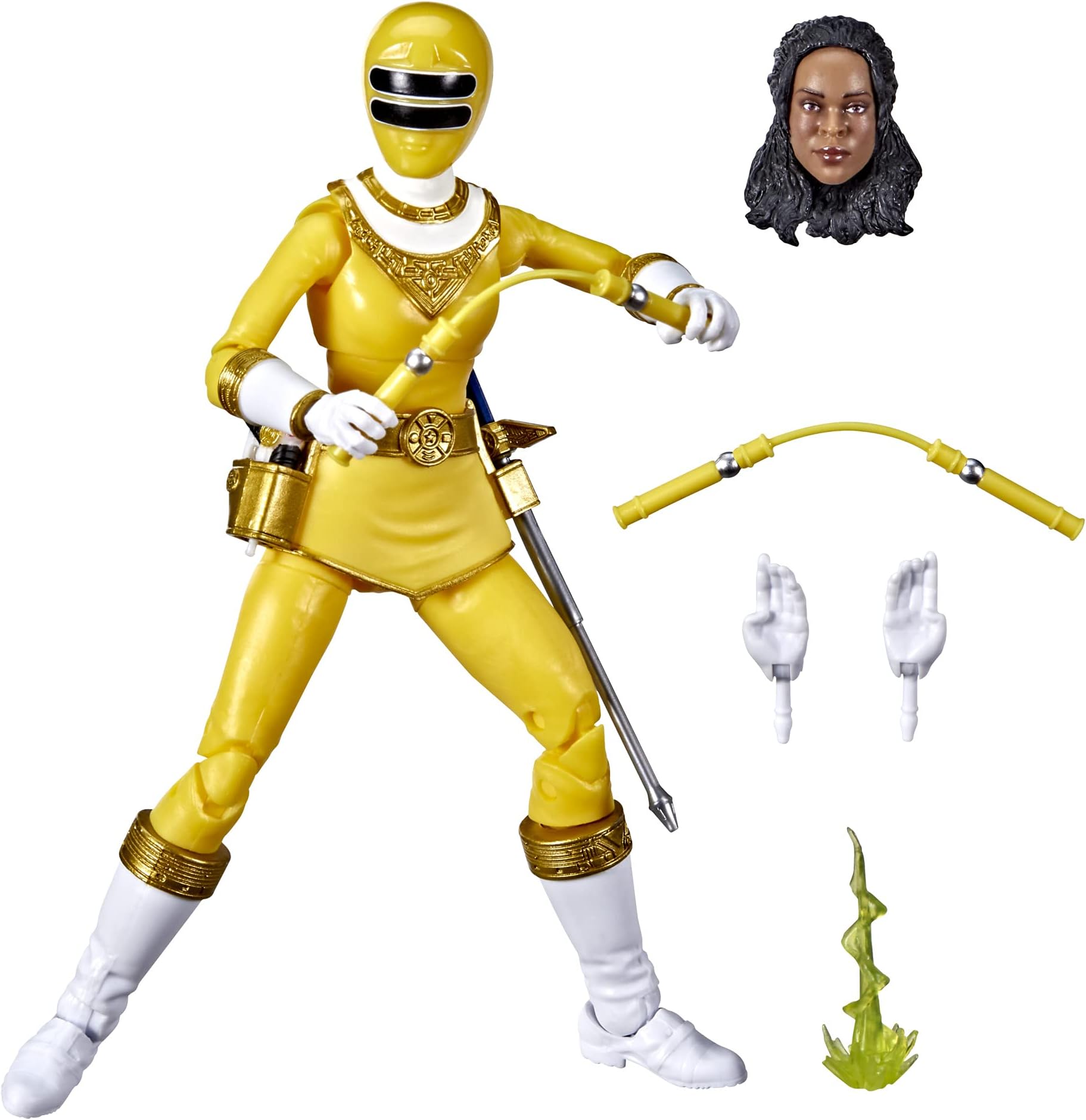 Lightning Collection Zeo Yellow Ranger 6-Inch Premium Collectible Action Figure Toy with Accessories, Kids Ages 4 and Up