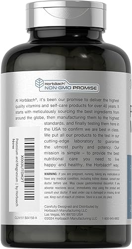 Miniatura 3 de Horbäach Suplemento de potasio y magnesio | 240 cápsulas | Calidad premium | Sin OMG y sin gluten