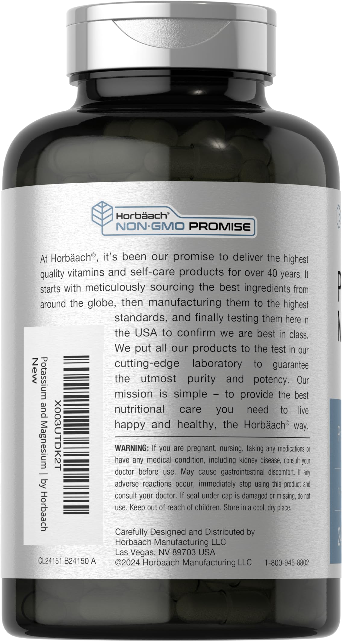 Horbäach Potassium Magnesium Supplement | 240 Capsules | Premium Quality — Amazon image 3