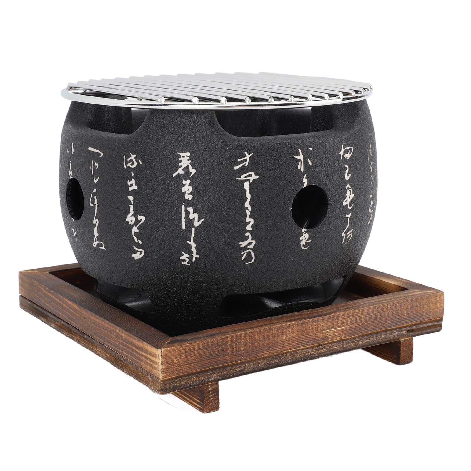 Griglia in Stile Giapponese, Mini Griglia Portatile per Barbecue Giapponese, Stufa a Carbone per Alimenti Rotonda, Stufa per Barbecue per Uso Domestico Patio(L)
