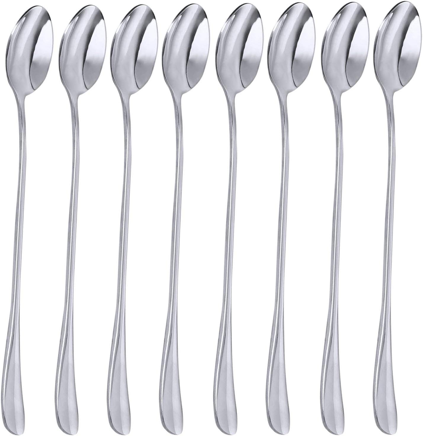 Long Handle Spoon, COMIART Stainless Steel Spoon Set Mixing Spoon Ice