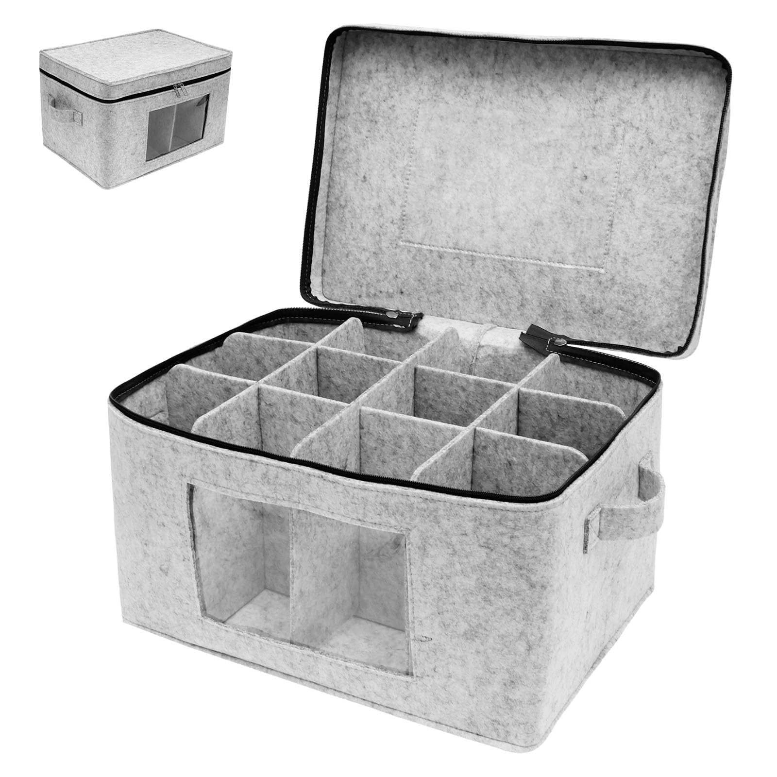 Confezione da 2 contenitori per bicchieri da vino con divisori, contenitori per calici per imballaggio e trasloco, contenitori per 24 bicchieri di cristallo, bicchieri da vino, bicchieri da bevande