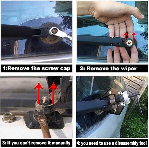 Miniatura 5 de AUTVAN - Juego de limpiaparabrisas trasero y escobillas para Nissan Pathfinder 2005-2012 OE 28781-EA500