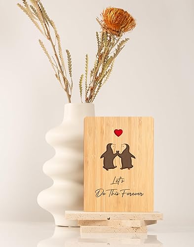 Miniatura 5 de Tarjeta de aniversario de pingüino, tarjeta de San Valentín, tarjeta de amor, tarjetas de aniversario de boda para esposa, marido, novia, novio,