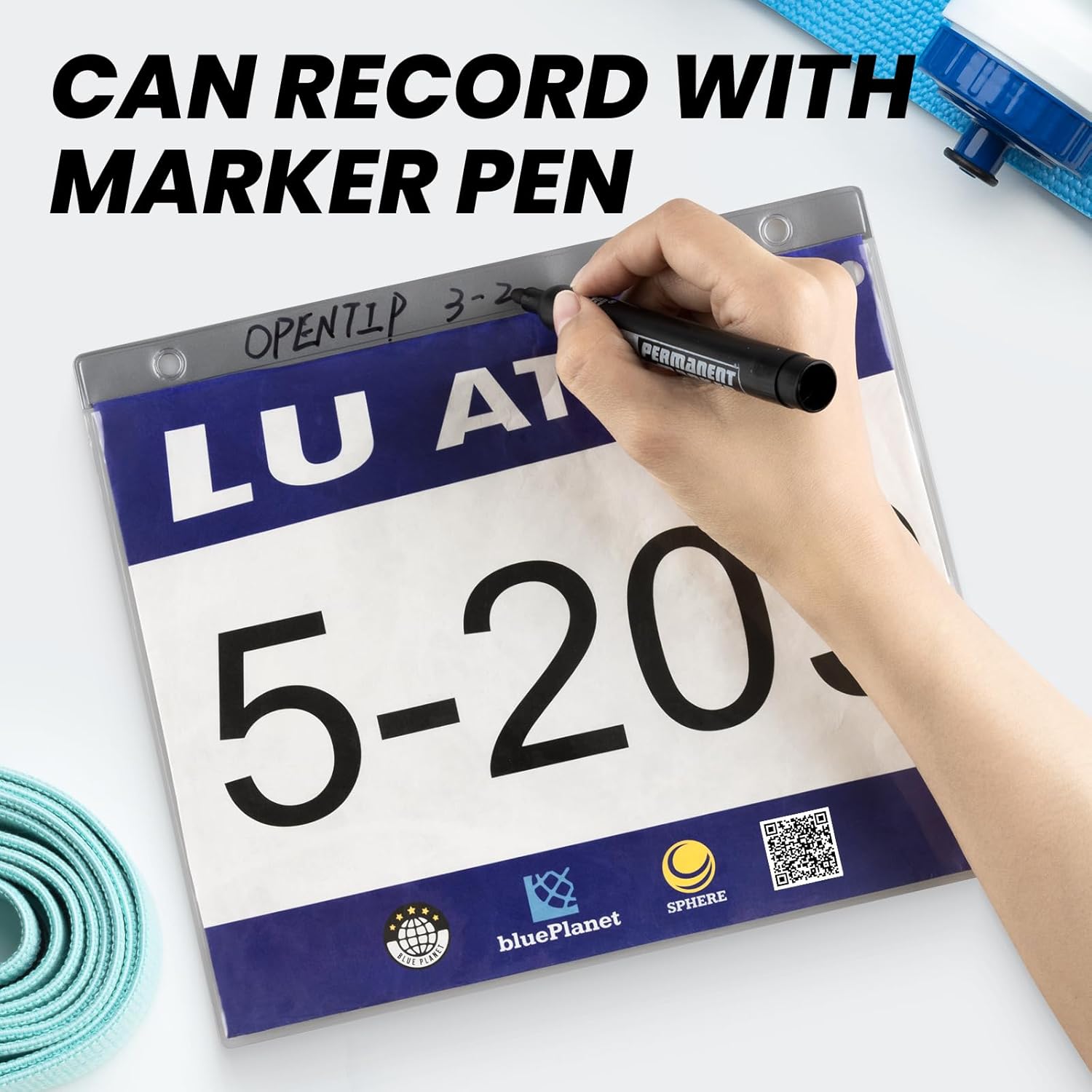 Muka Running Bib Holder Race Number Display Board Sheets for Runner, Clear Vinyl Marathon Bib Medal Sleeves