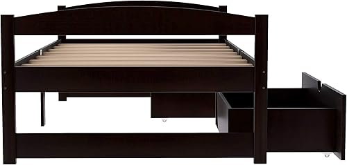 Miniatura 7 de Sofá cama de tamaño individual con 2 cajones de almacenamiento, marco de madera de sofá cama individual de doble uso, sofá cama para niños para sala