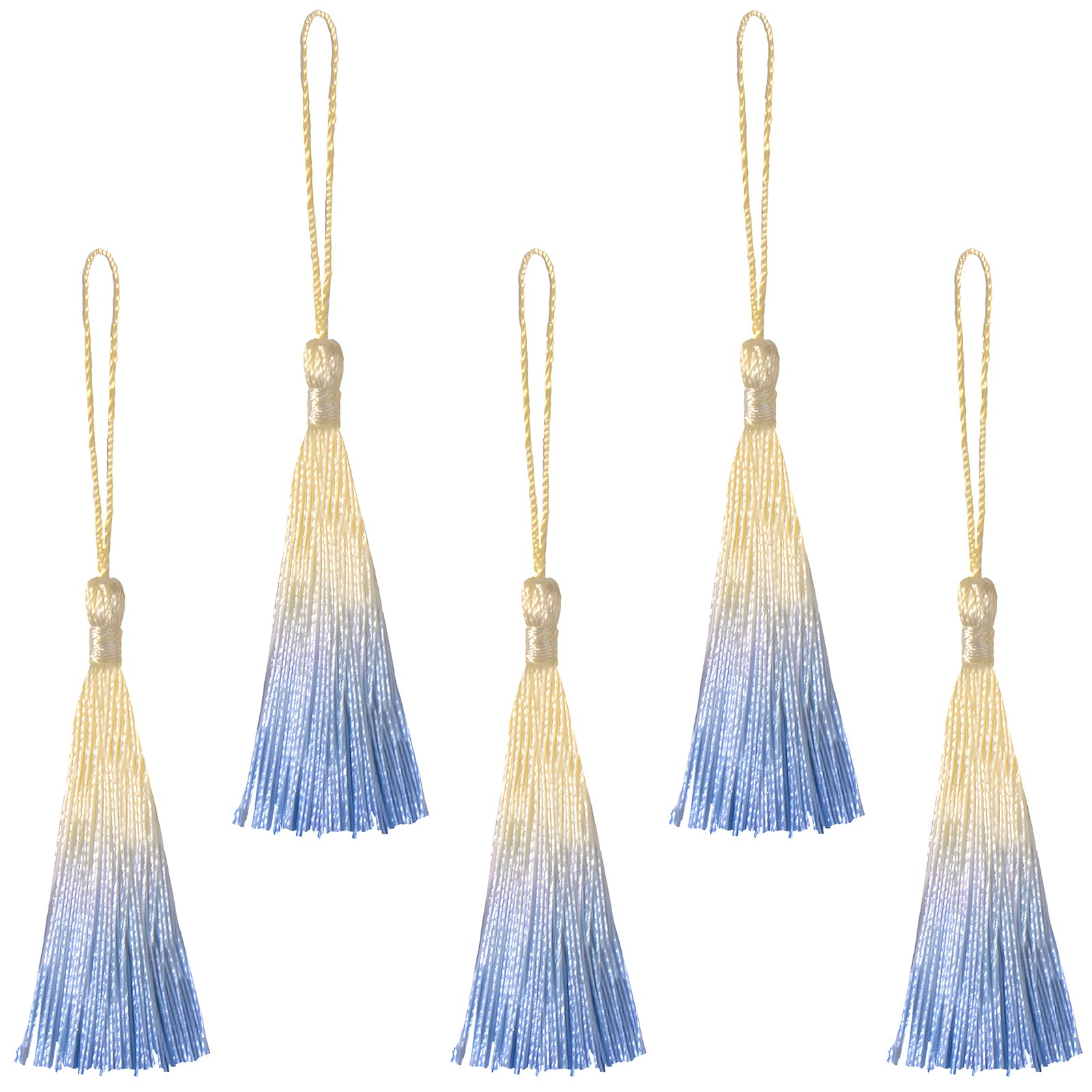 Suoirblss 10 Nappe Per Bigiotteria 11 Cm – Blu Reale, Con Moschettone E Perline