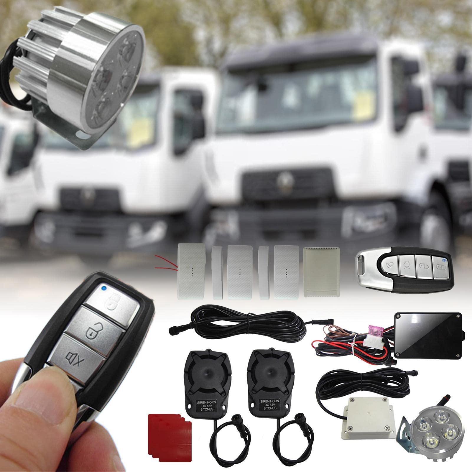 Alarma Coche,Sistemas Alarma Seguridad para vehículos | Kit Alarma Aceite antirrobo 12V-24V sin Falsa Alarma