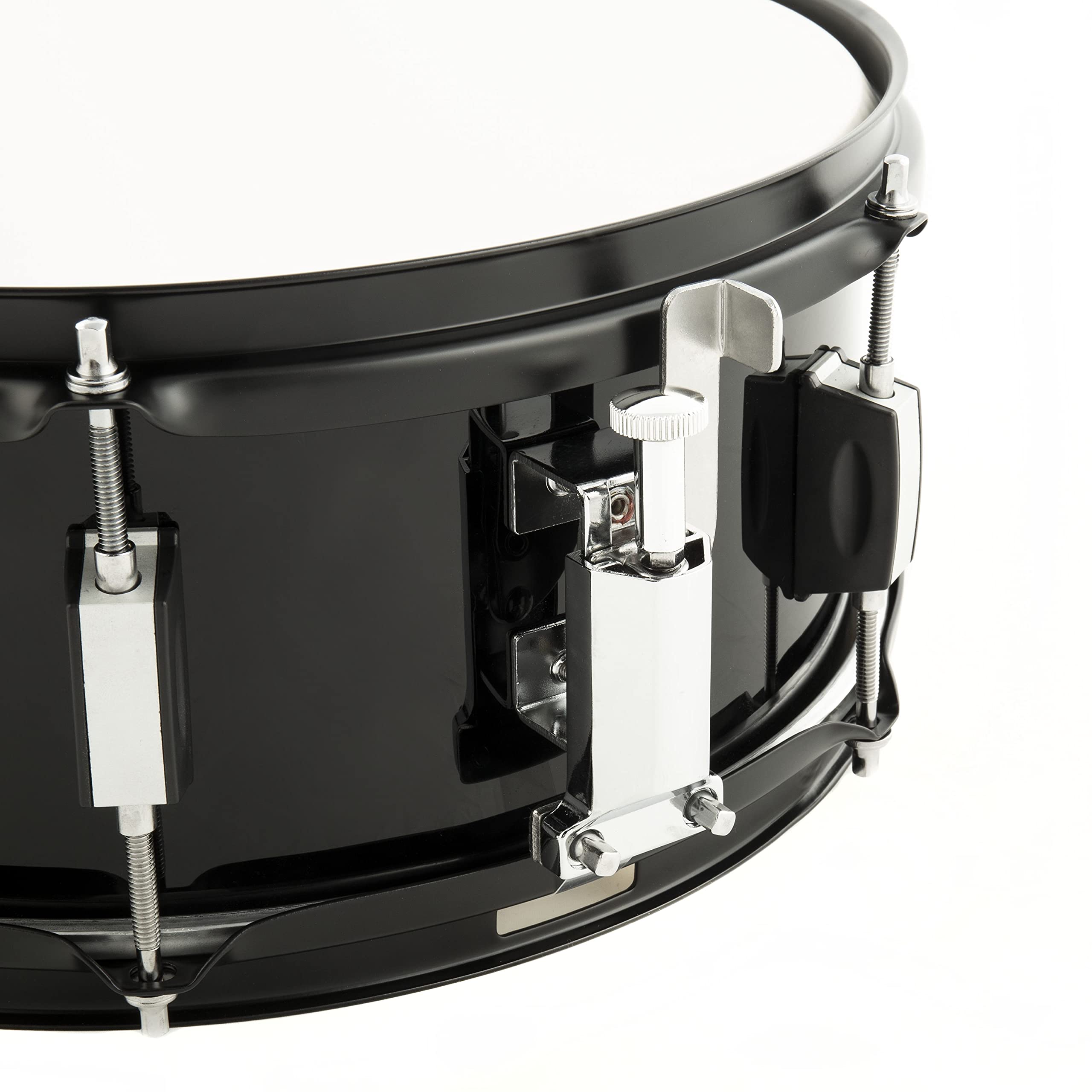 Fame First Step Snare Drum, 13"x5,5", Piano Black, Mischholz Kessel, Aluminium Hardware, Stahl Spannreifen, 6 Spannschrauben, Ideal für Anfänger und Musikschulen"