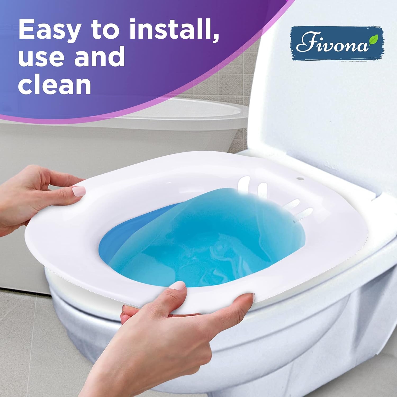 Sitz Bath for Hemorrhoids Soak and Postpartum Care | Toilet Seat | Bartholin Cyst Tub | at Home Soaking Procedures for Man and Detox Vaginal Steaming for Women with Massage Hand Flusher : Health & Household