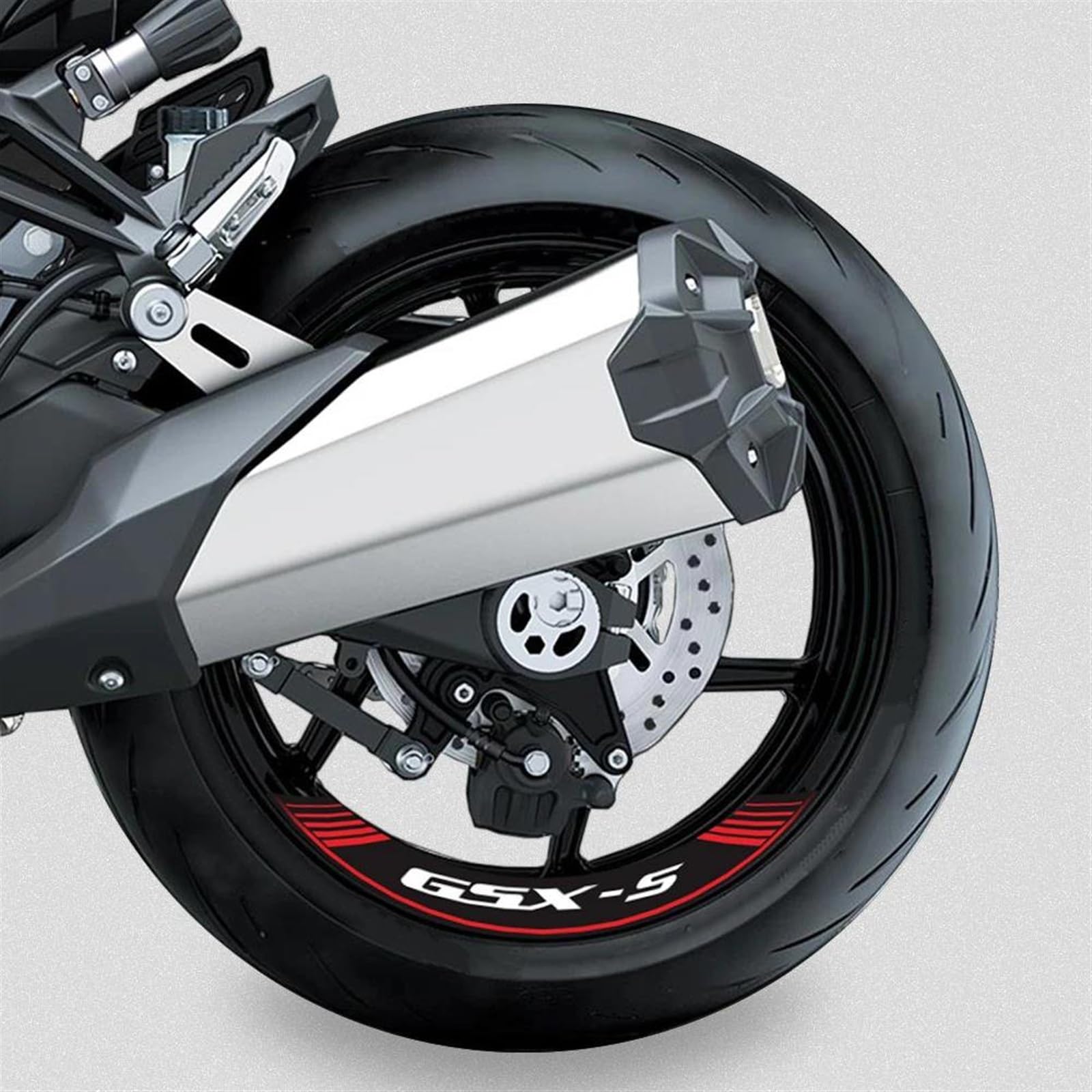 Felgenrandaufkleber 17-Zoll-Felgenaufkleber Für Motorräder, Reflektierende Radnabenstreifen, Randstreifen, Aufkleber, Zubehör Für Suzuki GSX-S GSXS 1000 750 Radaufkleber(Farbe 3)