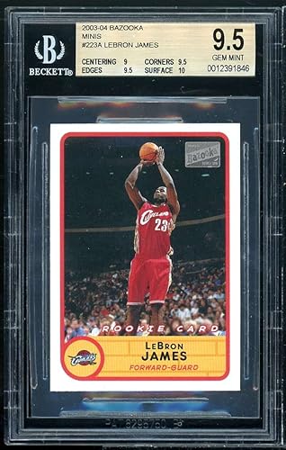LeBron James Rookie Card 2003 Bazooka Minis #223A BGS 9 (9 9.5 9.5 10)